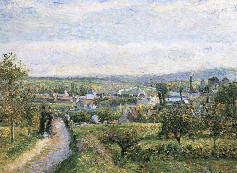 Camille Pissarro Pang plans scenery Schwarz oil painting picture